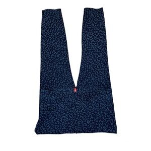 SPANX Denim Leopard Jeanish Legging Blue Ankle Womens Size Medium